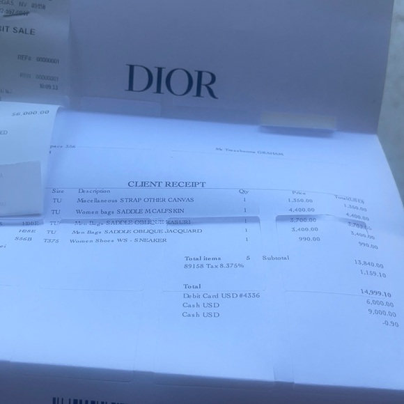 Men’s Saddle Dior Oblique Kasuri - Picture 1 of 6